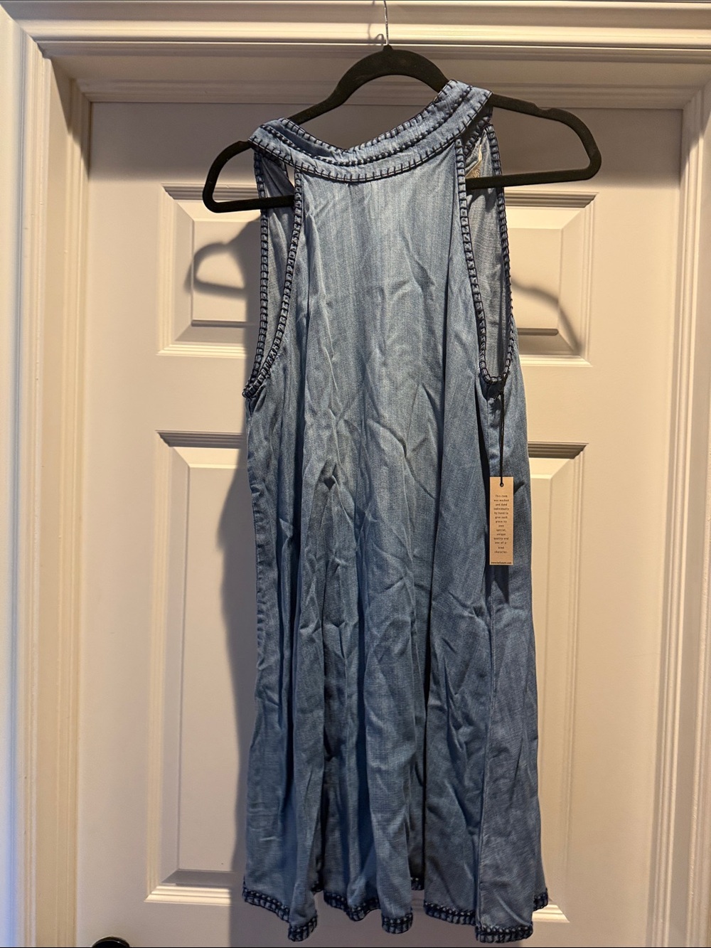 Bella Dahl Sleeveless Light Blue Denim-Style  Dress